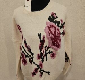 Ted Baker Cream and Pink Floral Sweater
